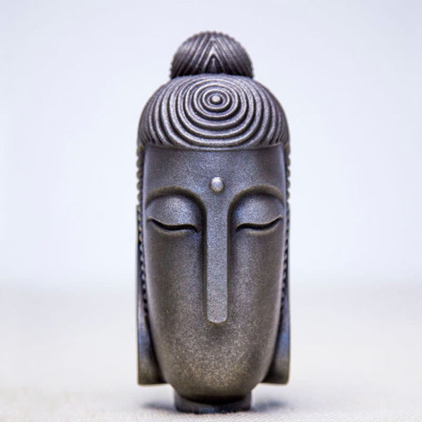 Closed Eyes Meditating Buddha Statue – three-quarter angle elegant sculpture, meditation statue art decor