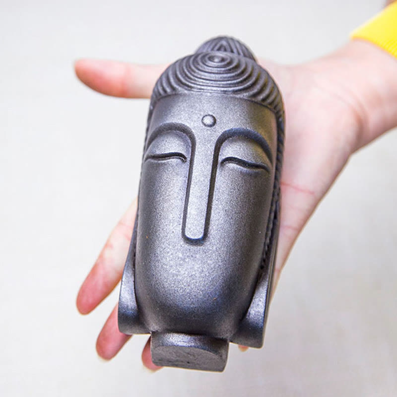 Closed Eyes Meditating Buddha Statue – soft shadow casting meditative pose, atmospheric buddha home decor