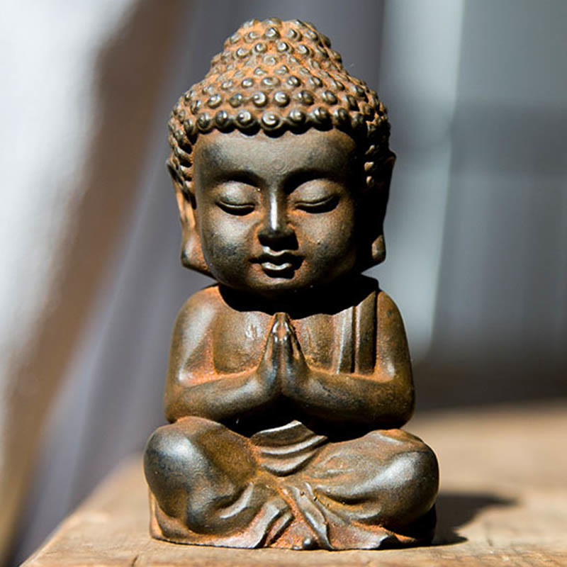 Small Sakyamuni Statue – craft process from clay miniature to finished painted statue