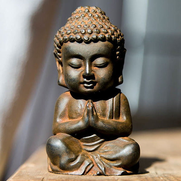 Small Sakyamuni Statue – craft process from clay miniature to finished painted statue