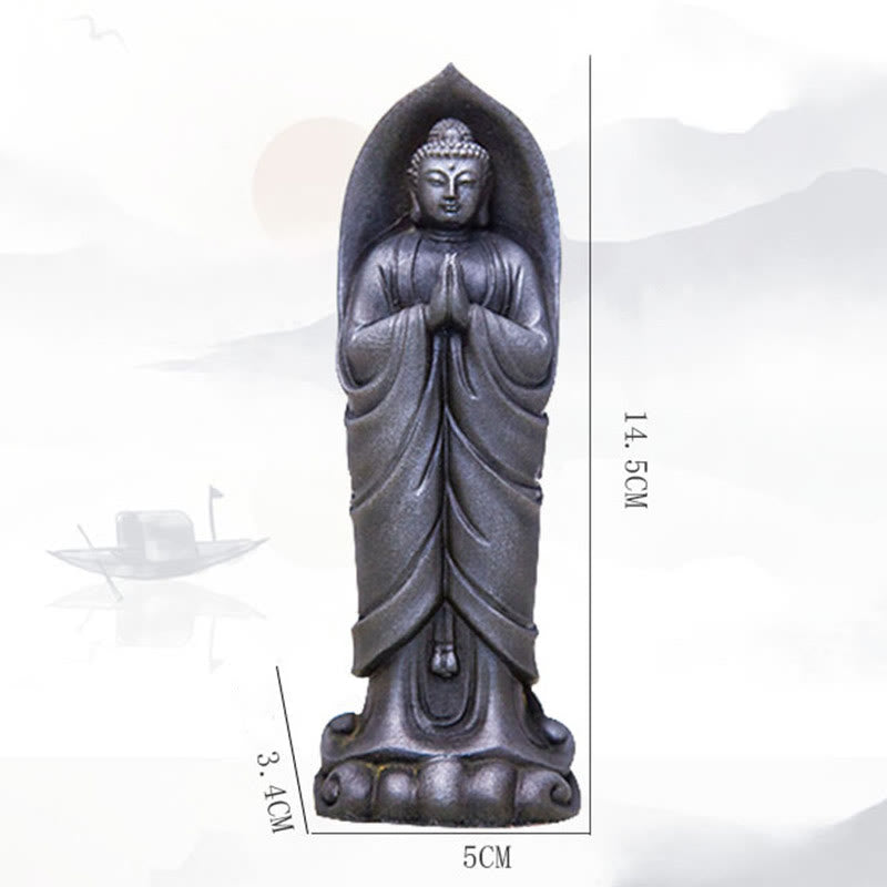 Estatua Namaste de Buda Sakyamuni de resina con polvo de hierro para decoración del hogar