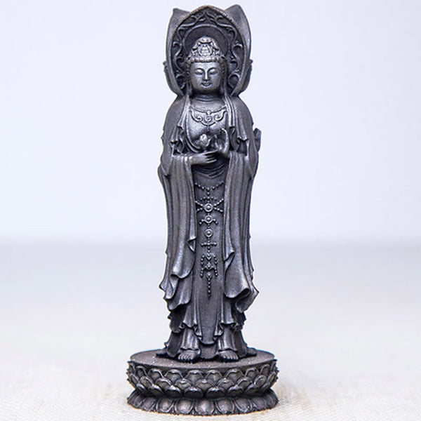 Three-Sided Kwan Yin Statue – protective packaging with foam wrap for safe delivery