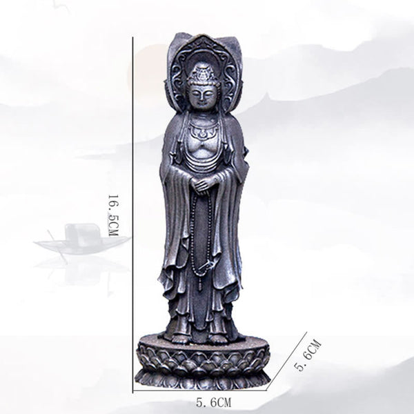 Three-Sided Kwan Yin Avalokitesvara Resin Statue