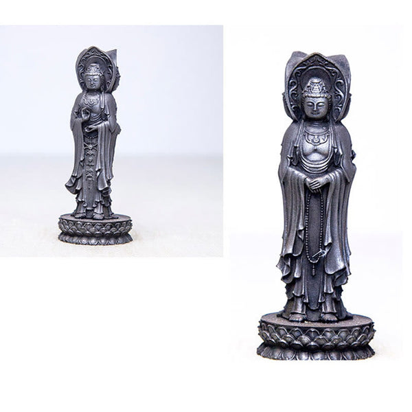 Three-Sided Kwan Yin Statue – front panoramic view for desk shrine and home blessing
