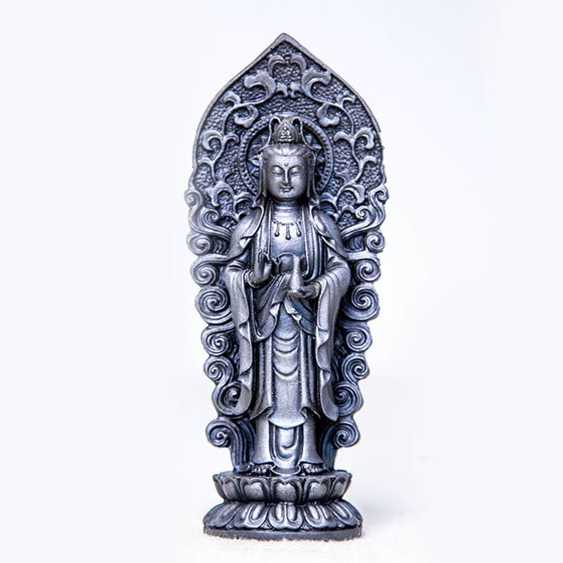 Amitabha Guanyin Mahasthamaprapta Resin Statue Trio Altar Decor