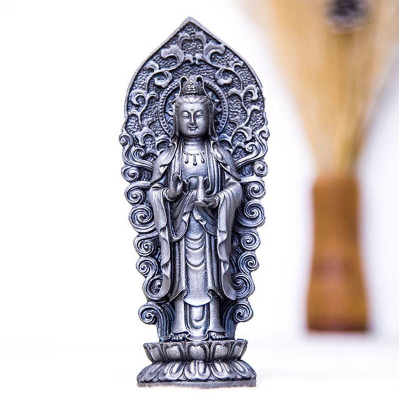Amitabha Guanyin Mahasthamaprapta Resin Statue Trio Altar Decor