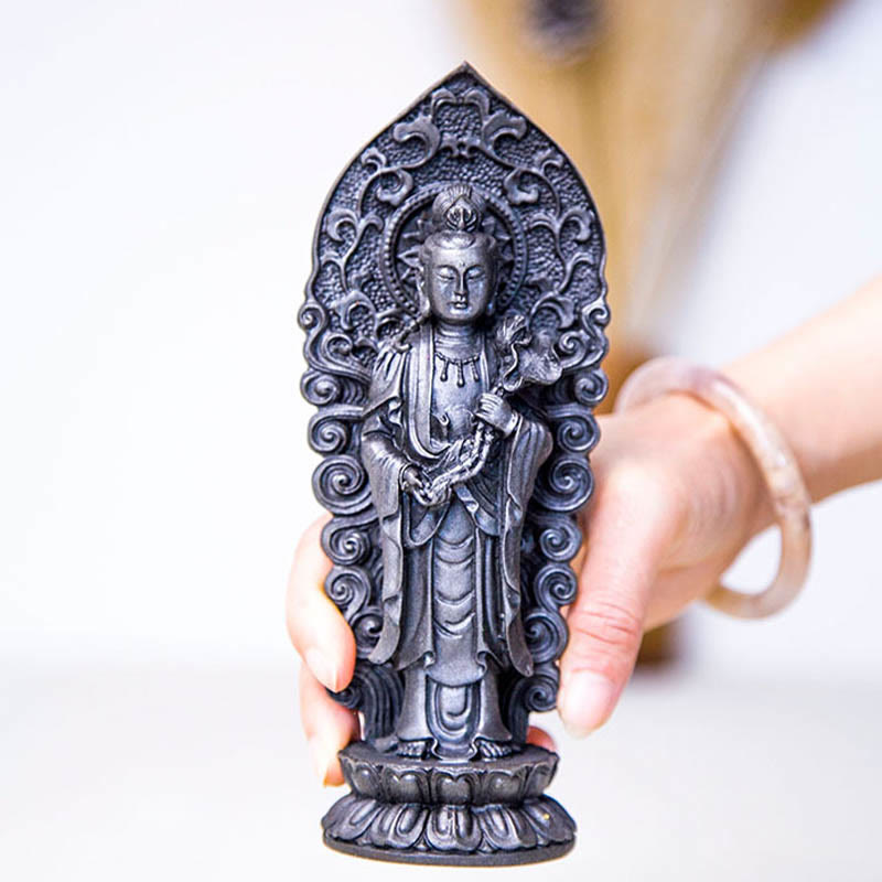 Amitabha Guanyin Mahasthamaprapta Resin Statue Trio Altar Decor