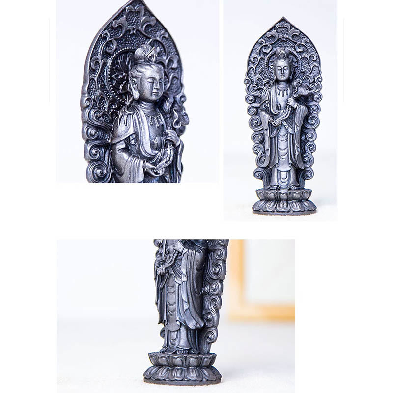 Amitabha Guanyin Mahasthamaprapta Resin Statue Trio Altar Decor