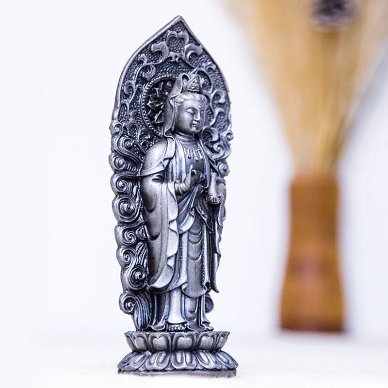 Amitabha Guanyin Mahasthamaprapta Resin Statue Trio Altar Decor