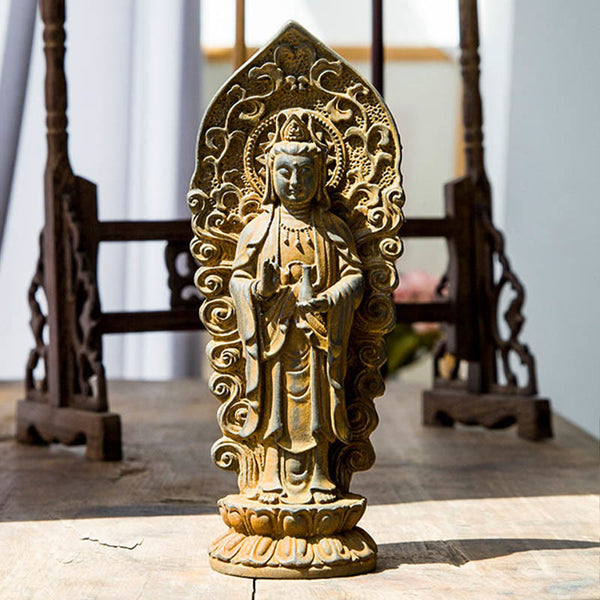 Amitabha Guanyin Trio Statue – three-quarter angle showing harmonious group composition