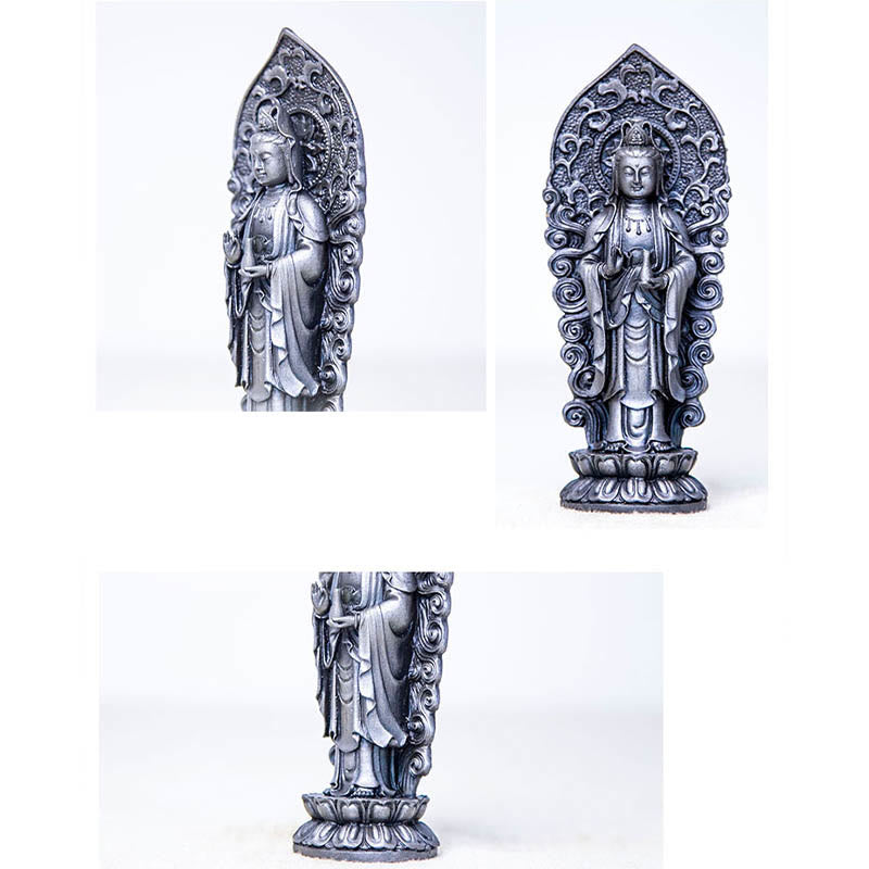 Amitabha Guanyin Mahasthamaprapta Resin Statue Trio Altar Decor