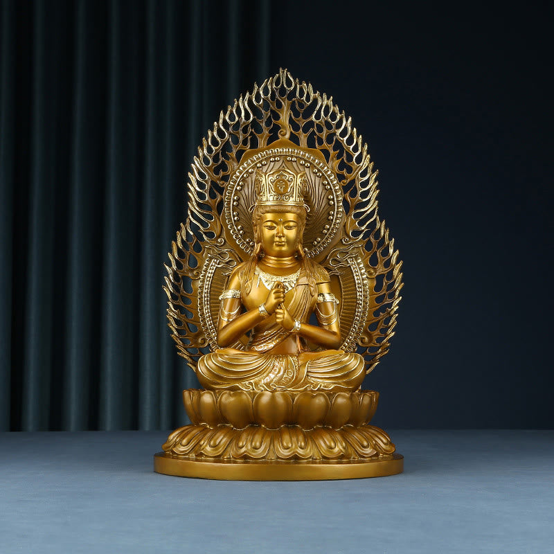 Tathagata Buddha Statue – serene enlightened copper figure in dhyana mudra seated pose