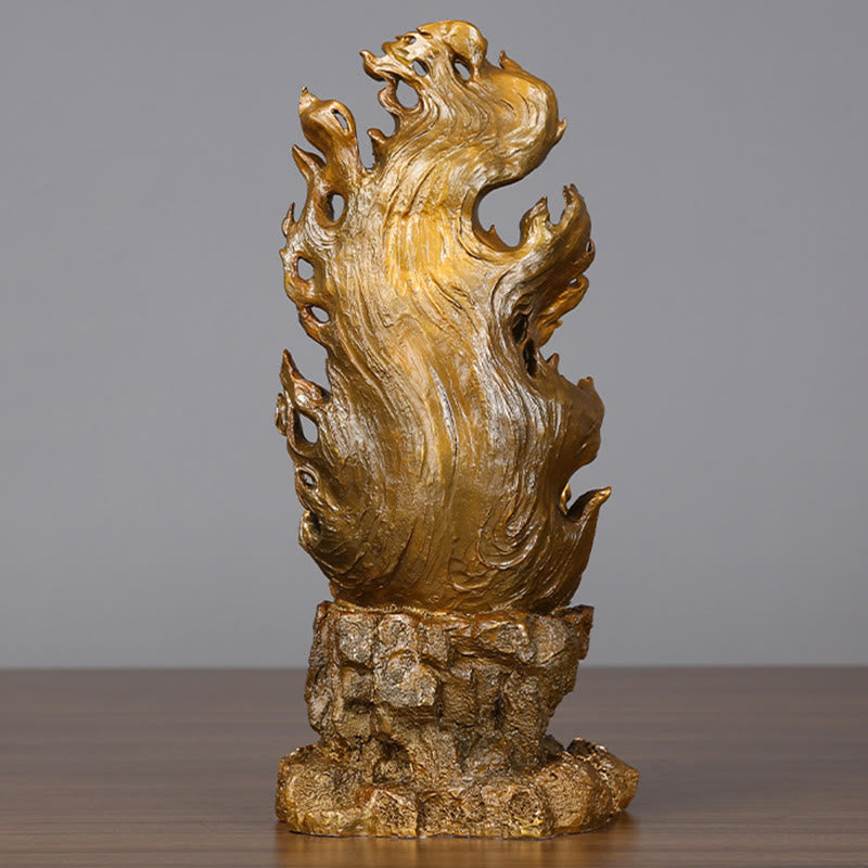 Acalanatha Buddha Statue – close-up of copper face with tranquil expression and crown