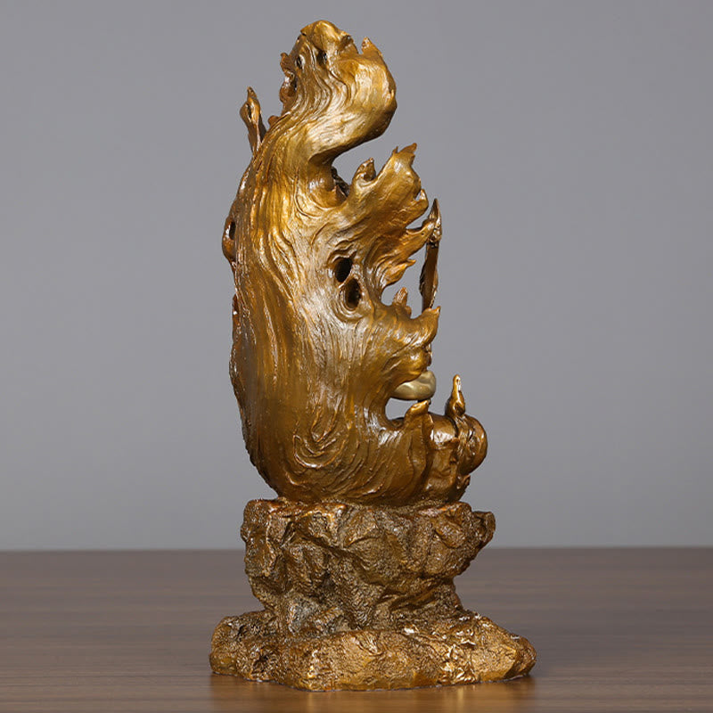 Acalanatha Buddha Statue – side profile showing flowing robes and sacred mudra gesture