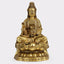 Kwan Yin Wealth Brass Statue – left side profile detail, spiritual altar sculpture
