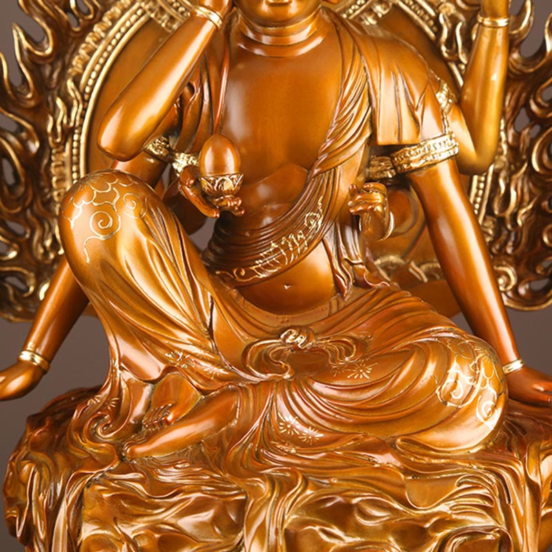 Kwan Yin Success Altar Statue – three-quarter angle view, Buddhist altar centerpiece