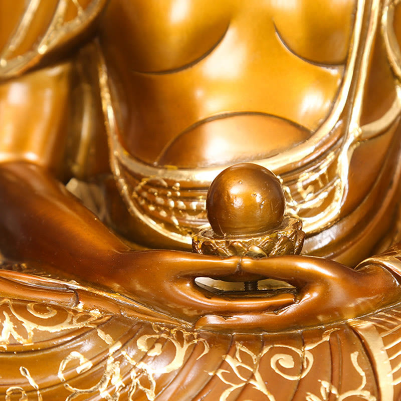 Sakyamuni Amitabha Buddha Statue – size proportion display, spiritual home offering gift
