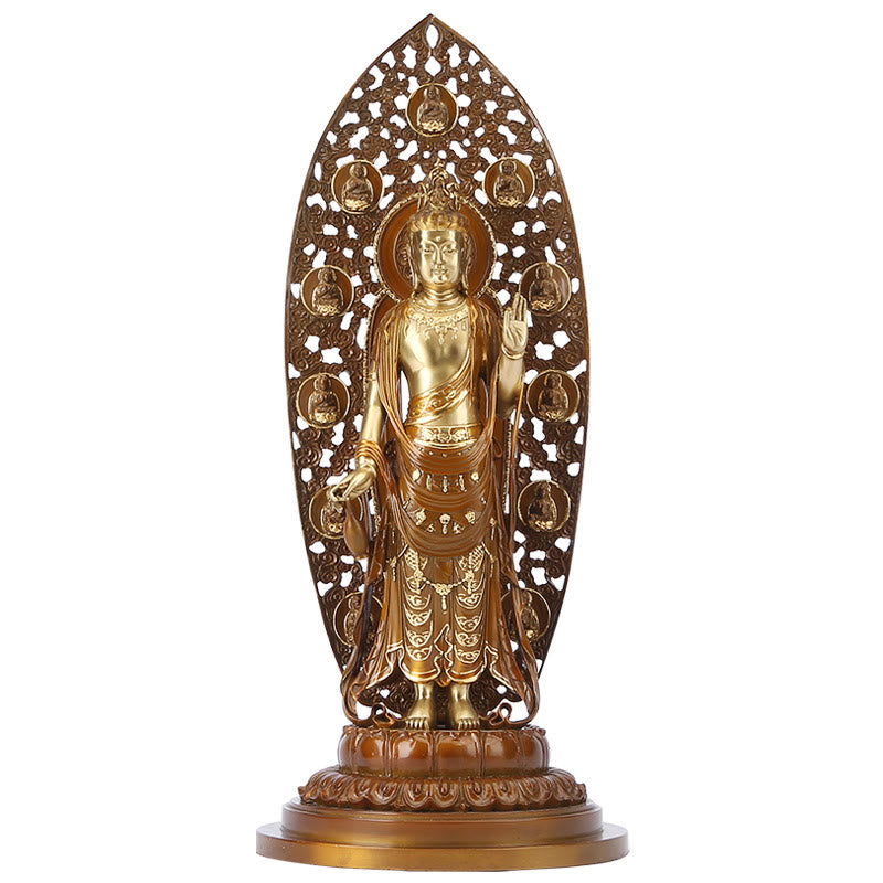 Kwan Yin Aura Harmony Statue – size scale display, spiritual home offering gift