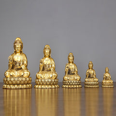 Kwan Yin Avalokitesvara Willow Bottle Harmony Brass Copper Statue Home Decor – Willow branch detail, purification symbol art