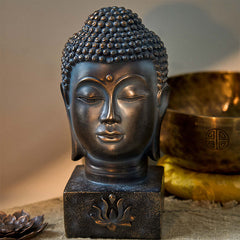 Silver Sheen Obsidian Laughing Buddha Necklace – silver sheen effect under light, mindfulness healing accessory