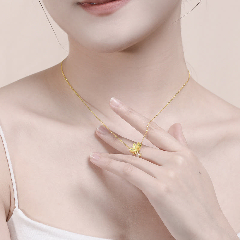 925 Sterling Silver Lotus Pendant Necklace | Protection & Love