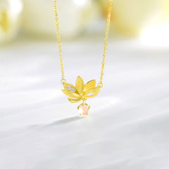 925 Sterling Silver Lotus Pendant Necklace | Protection & Love