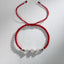 Pulsera de cordón de plata de ley con ojo de gato y flor de loto