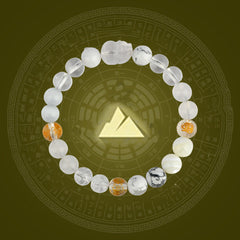 Five Elements Crystal Agate PiXiu Wealth Bracelet – Gold(Wrist Circumference: 14-16cm) / 12mm, image 2, healing bracelet