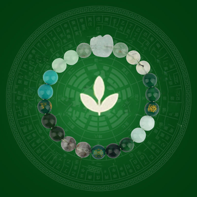 Five Elements Crystal Agate PiXiu Wealth Bracelet – Earth(Wrist Circumference: 14-16cm) / 8mm, image 9, healing bracelet