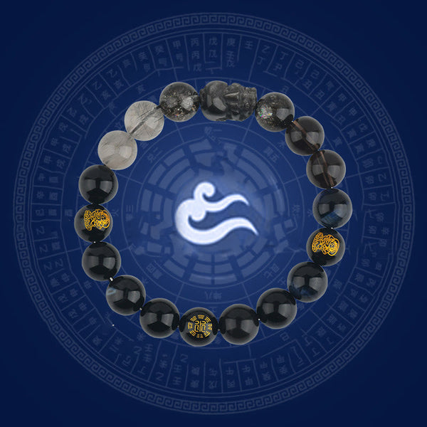 Five Elements Crystal Agate PiXiu Wealth Bracelet, image 17, healing bracelet