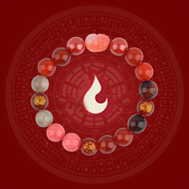 Five Elements Crystal Agate PiXiu Wealth Bracelet, image 23, healing bracelet