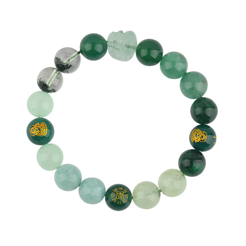 Five Elements Crystal Agate PiXiu Wealth Bracelet, image 12, healing bracelet