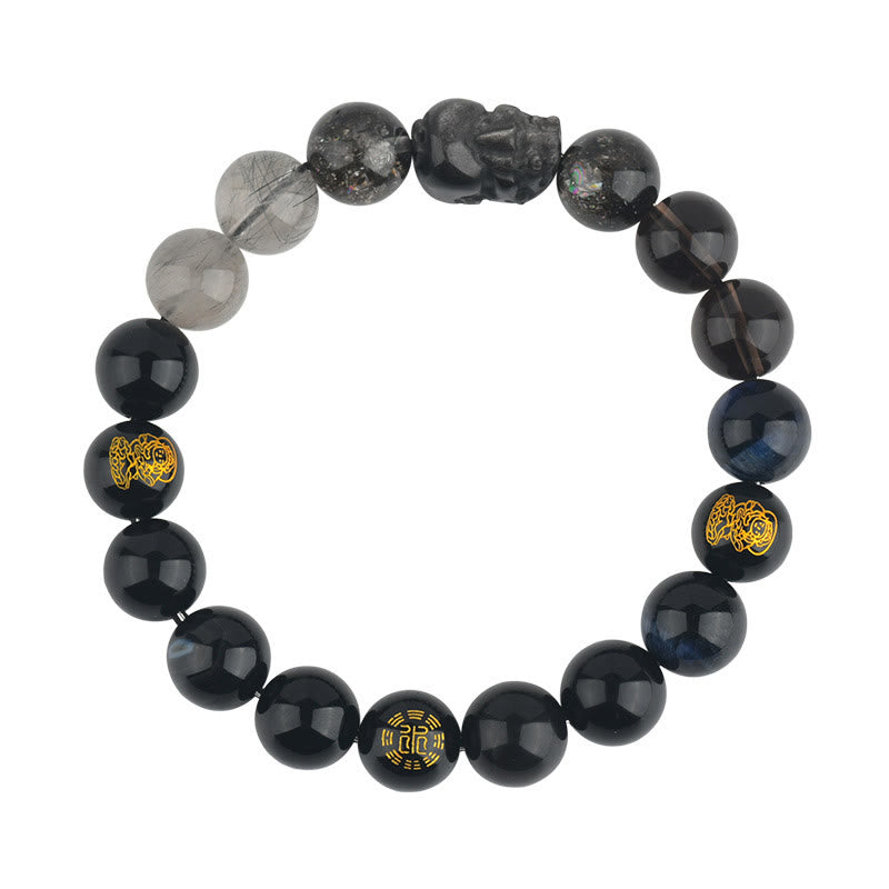 Five Elements Crystal Agate PiXiu Wealth Bracelet, image 18, healing bracelet