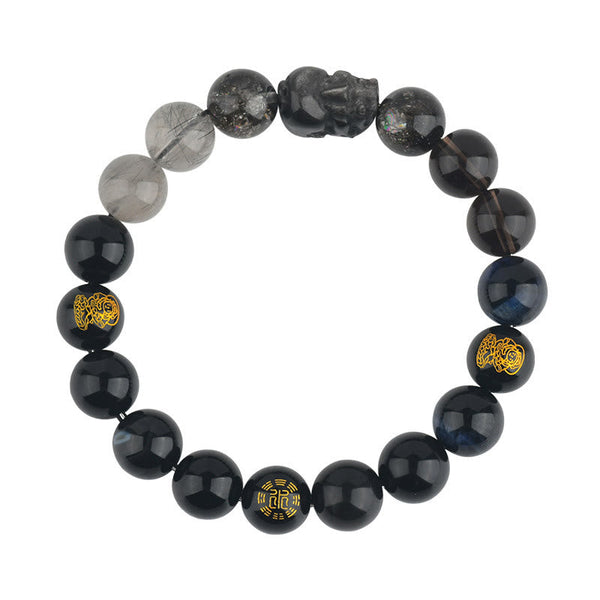 Five Elements Crystal Agate PiXiu Wealth Bracelet, image 18, healing bracelet