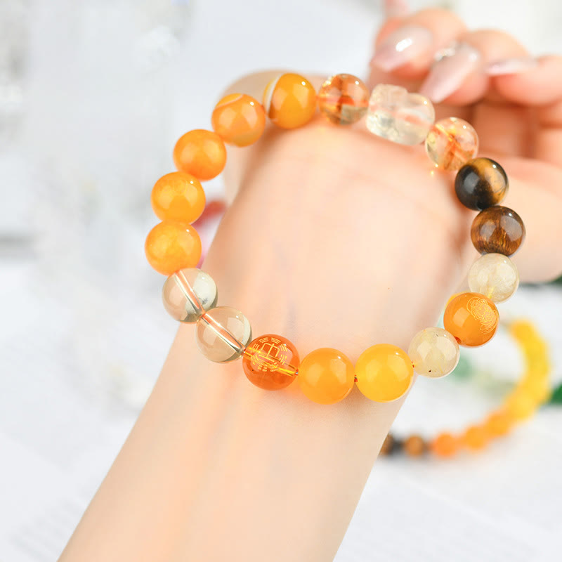 Five Elements Crystal Agate PiXiu Wealth Bracelet, image 30, healing bracelet