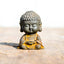 Meditating Buddha Statue – Macro detail of facial features and closed eyes, peaceful expression, zen art