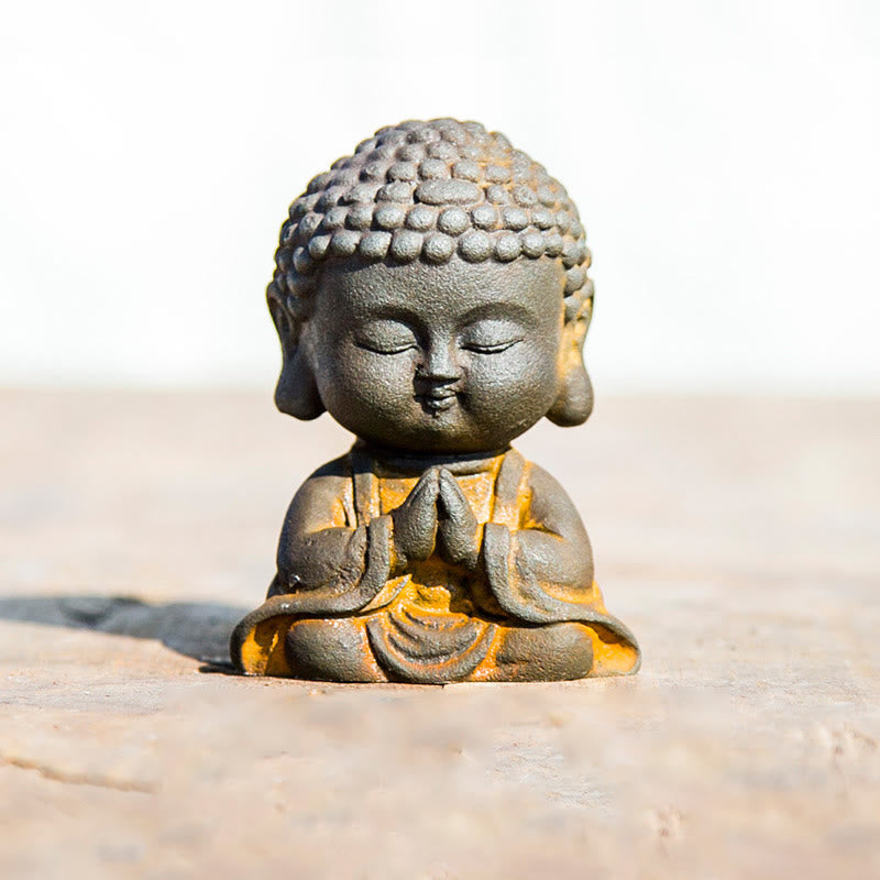 Meditating Buddha Statue – Detail of hand in dhyana mudra, classic meditation gesture, symbolic resin art