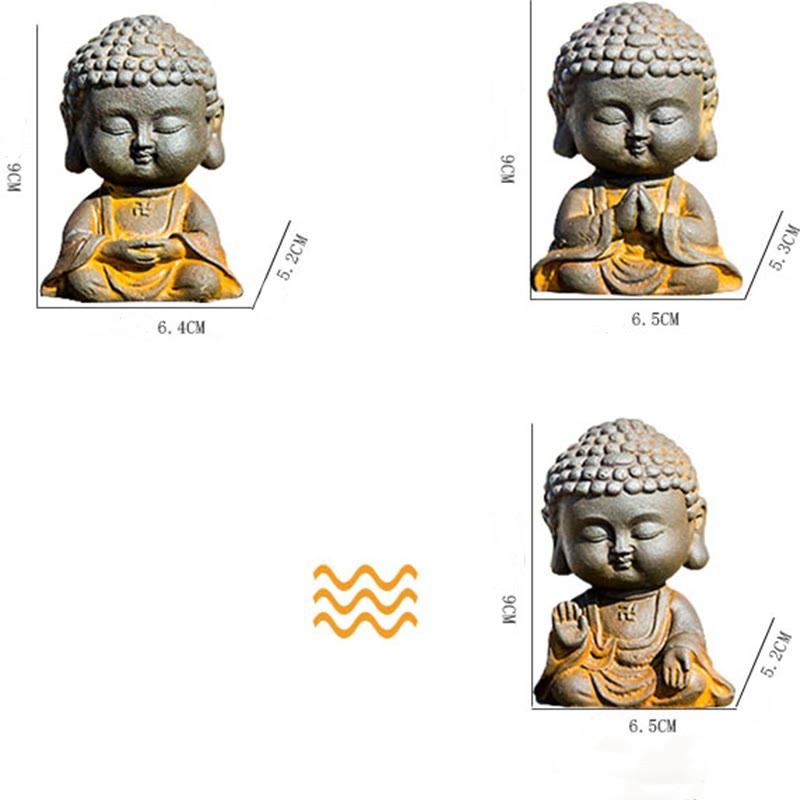 Meditating Buddha Statue – Fearless Buddha variant with raised hand, symbolic protection, resin sculpture