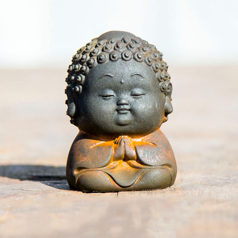 Cute Buddha Statue Set – gift tag with standing lying sitting meaning, pose symbolism card