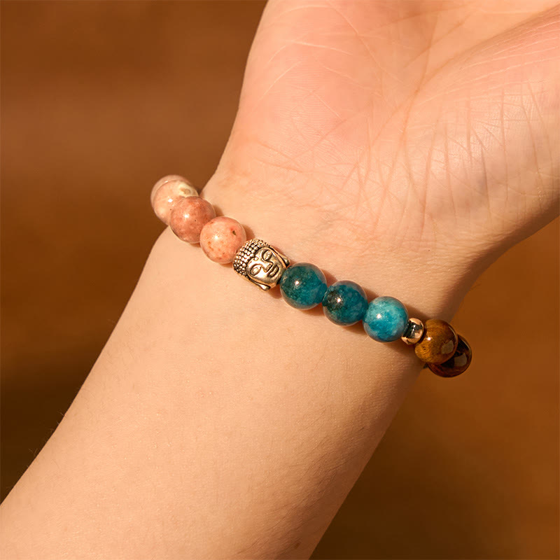 Product 1027: Multi-Gemstone Buddha Bracelet