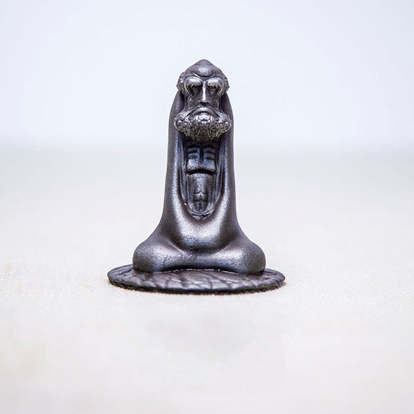 Bodhidharma Iron Powder Resin Statue – close-up of hands in meditation mudra, serene energy flow