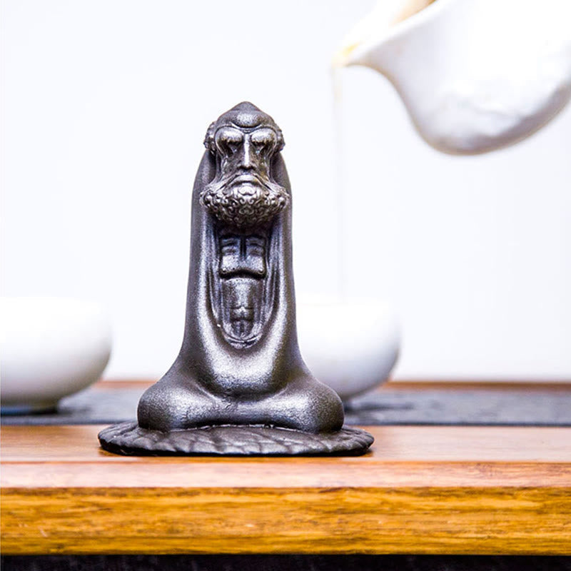 Bodhidharma Iron Powder Resin Statue – customer shrine photo, real home placement inspiration