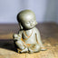 Ksitigarbha Guanyin Tathagata Statue Set – Ksitigarbha Bodhisattva detail, monk staff and jewel orb