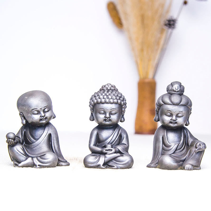 Product 988: Ksitigarbha Guanyin Tathagata Resin Statue Set