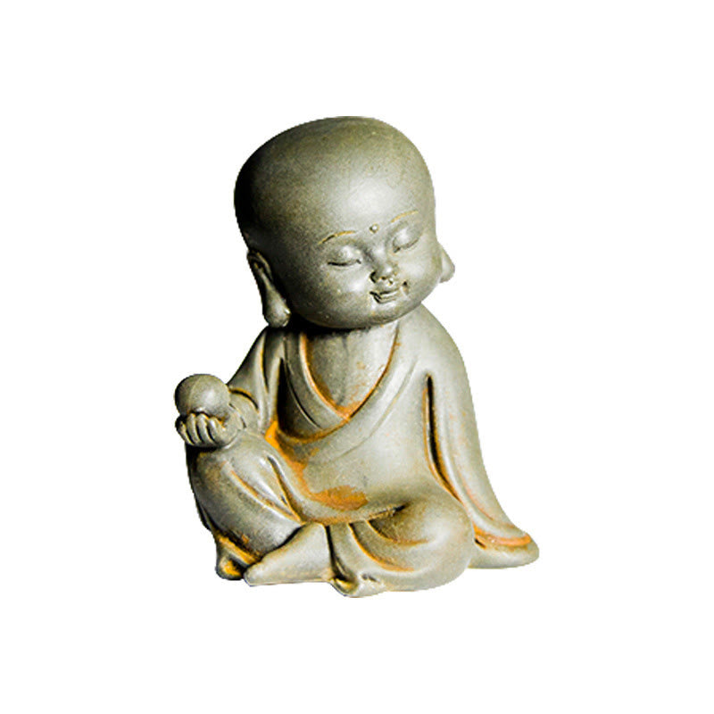 Ksitigarbha Guanyin Tathagata Statue Set – statue base with lotus petal carving, resin craftsmanship