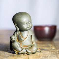 Ksitigarbha Guanyin Tathagata Statue Set – Tathagata Buddha seated in lotus position, meditation mudra