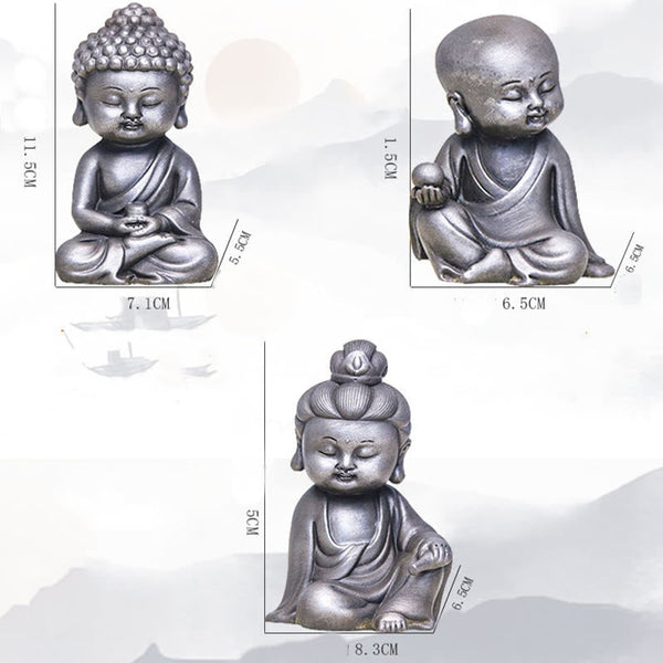 Product 988: Ksitigarbha Guanyin Tathagata Resin Statue Set