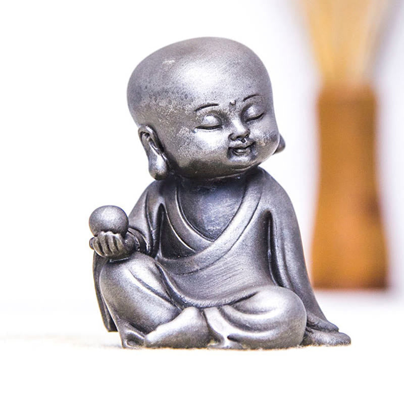 Ksitigarbha Guanyin Tathagata Statue Set – gift box with satin lining, housewarming present ready