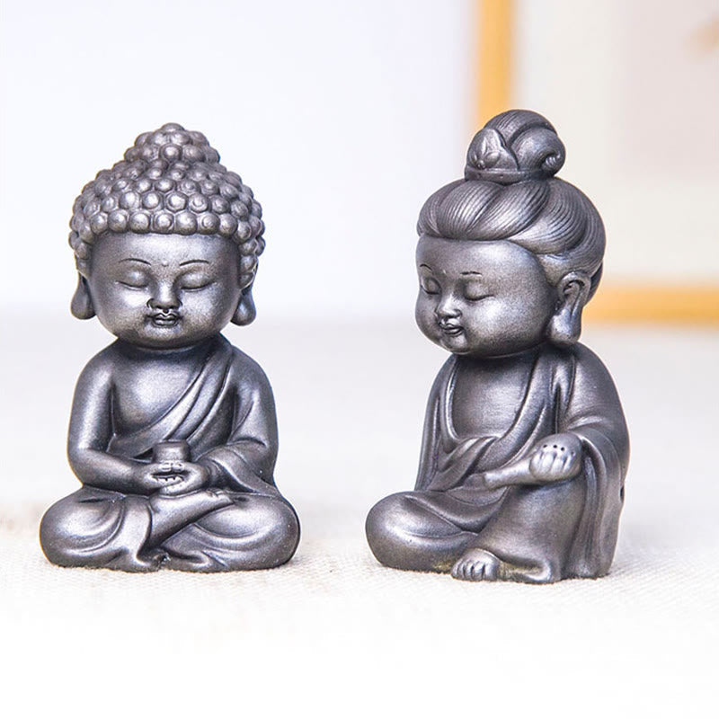 Product 988: Ksitigarbha Guanyin Tathagata Resin Statue Set