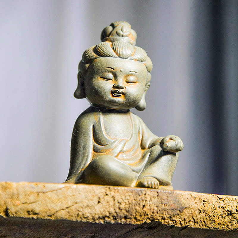 Ksitigarbha Guanyin Tathagata Statue Set – packaged in foam cutout box, triple statue protection